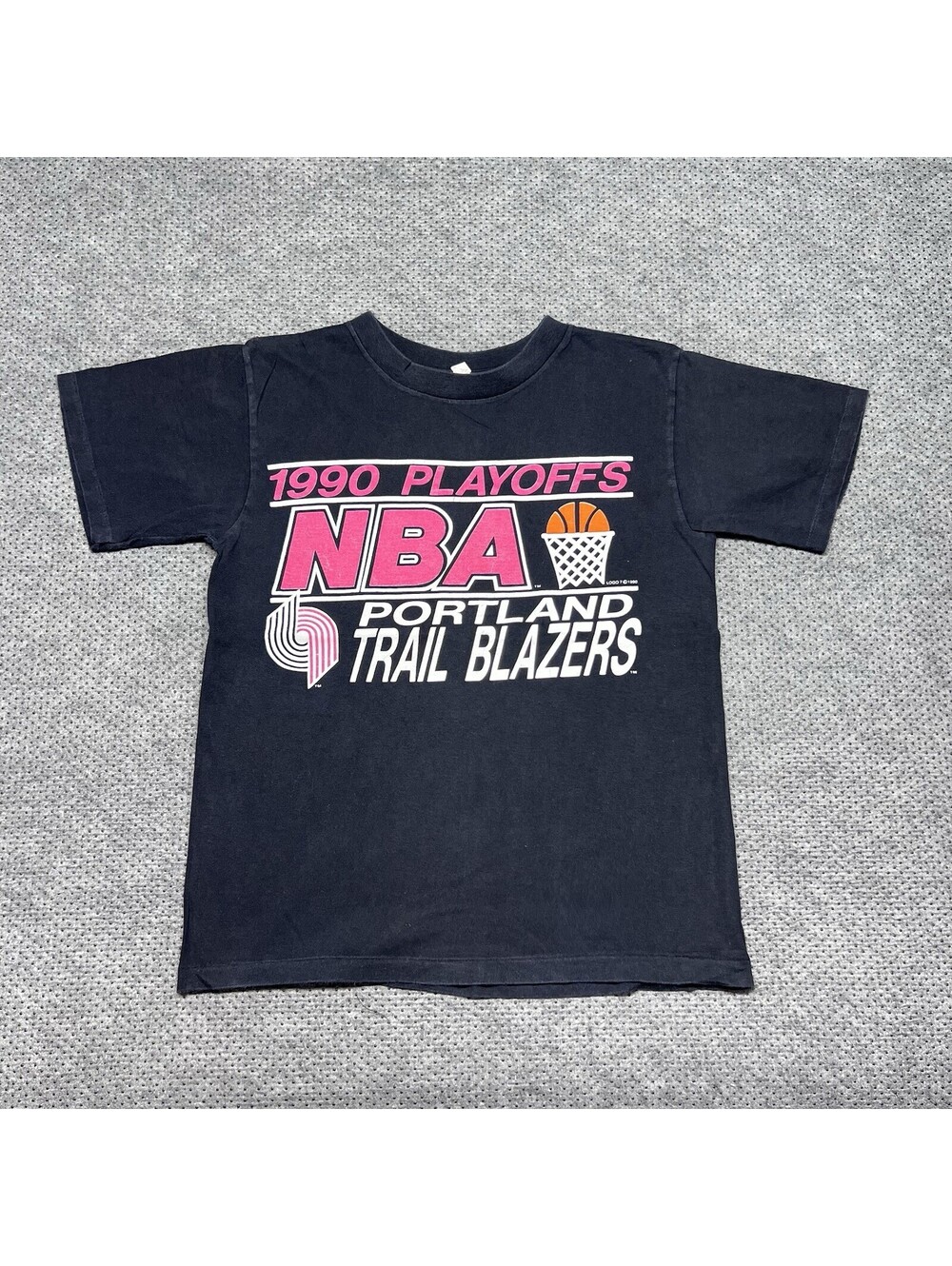 Vintage 1990 Portland Trailblazers Playoffs T-Shirt Medium Rare Men’s Black